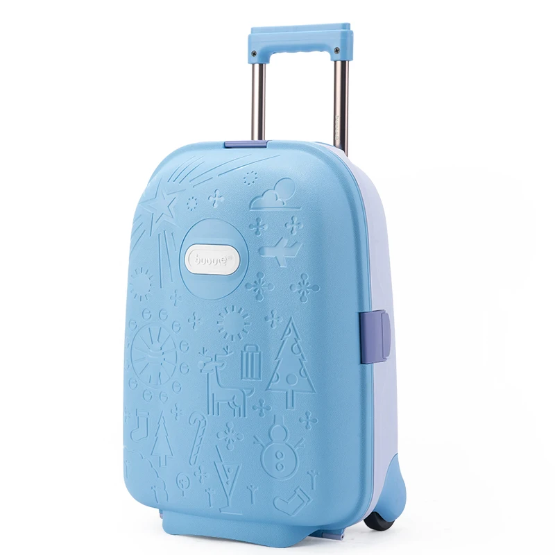 17 inch PP kids travelling trolley luggage fashion carry suitcase for children durable hardshell cute kids suitcase