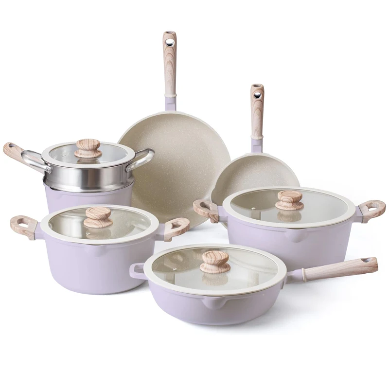 Cast Aluminium Nonstick Pots Pans Set , Granite / Ceramic Cookware Set, cast aluminium Frying Pans & Saucepans