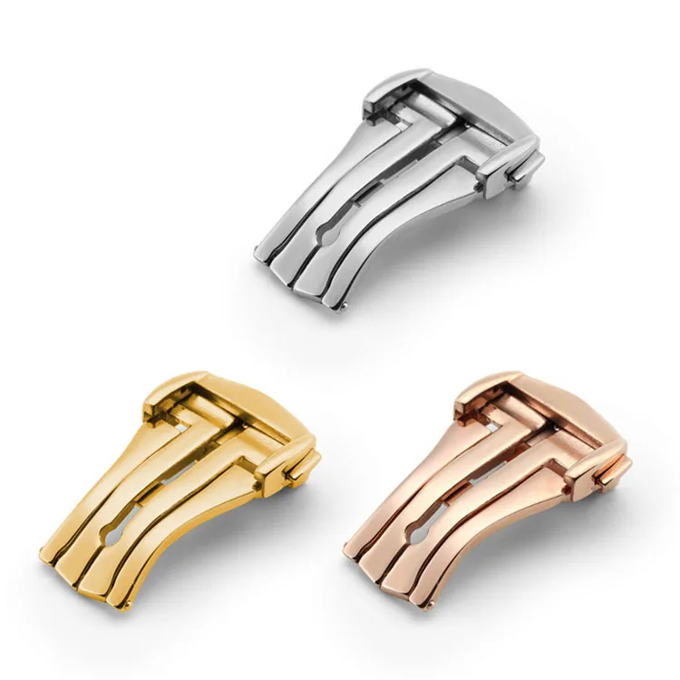 Watch accessories full Stainless steel butterfly series belt buckle belt folding buckle 16mm18mm20mm replacement strap buckle
