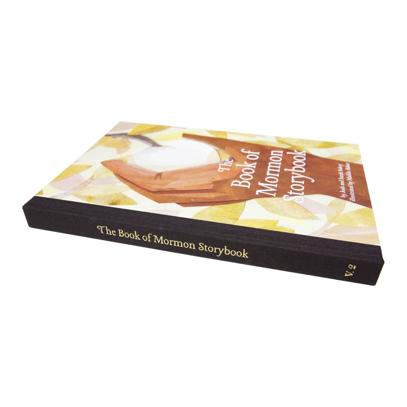 High Quality Custom Hardcover Book Printing Linen Spine Gold Foil Stamping Perfect Binding Coated Paper Custom Logo Education