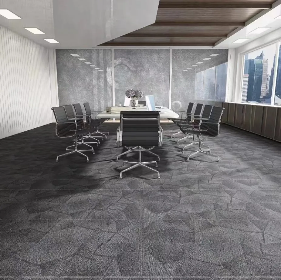 Waterproof Nylon Square Or Rectangle Shape Office Carpet Pvc Modular 50*50cm Or Customized Size Carpet Tile