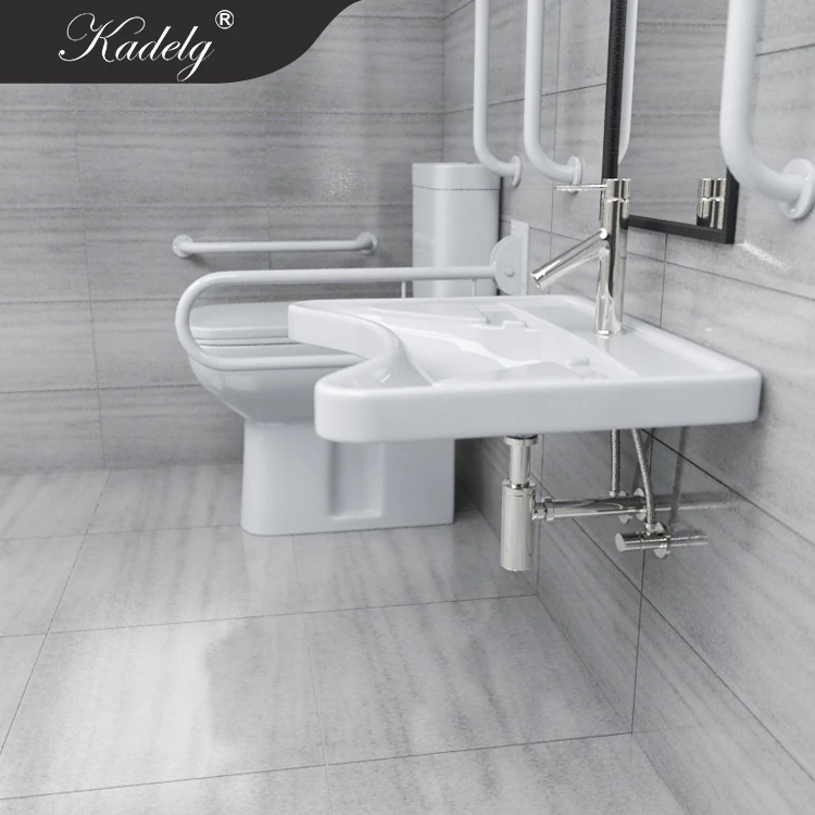 Bathroom Two piece Ceramic Handicap Toilets for Sale with Sink