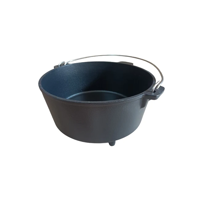 Wholesale Camp Fire Pre-Seasoned Coated 8 Inch Cast Iron Dutch Oven Pot With Lid For Outdoor Cooking