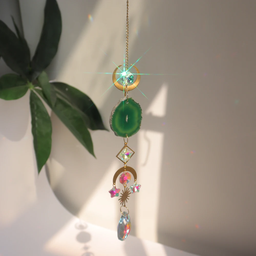 Hot Sale Home Decor Crystal Wind Chime Crystal Suncatcher Wind Hanging Room Garden Decoration