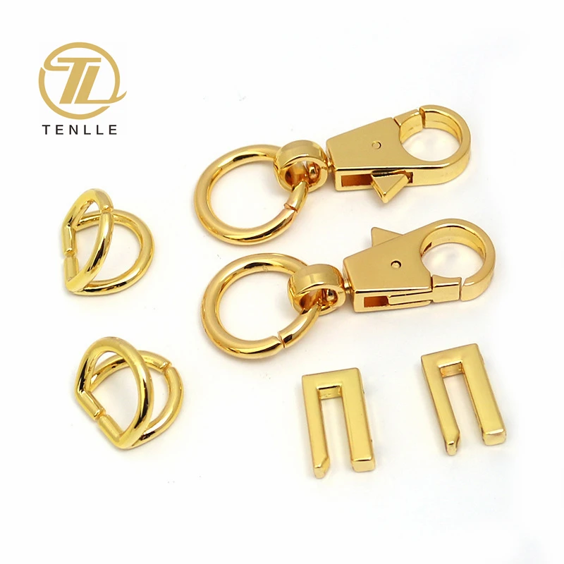 High quality custom zinc alloy  hardware accessories ring snap hook  lock  bag parts accessories for woman handbag
