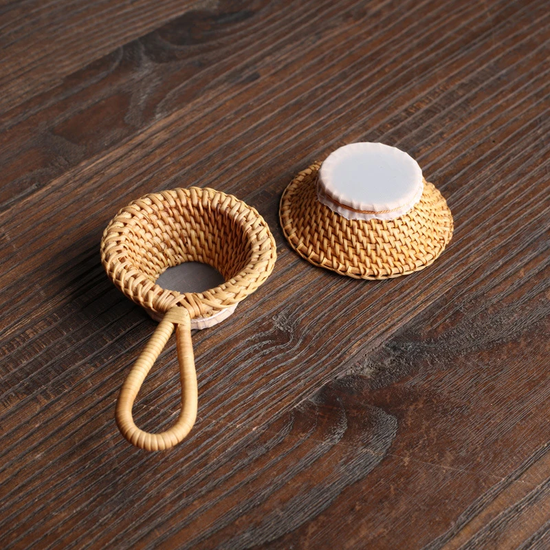 Bamboo Woven Tea Strainer Meng Zong Bamboo Root Strainer Spoon Filter Tea Leaking Set Tea Drain