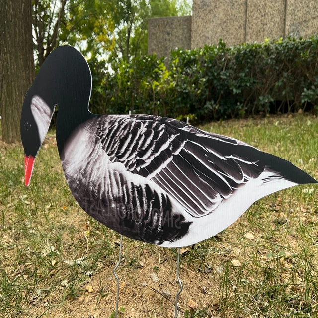 Hunting Plastic Products Custom Snow Goose  silhouette Decoys Hunters Corrugated Board Decoy Best Price PP Sheet