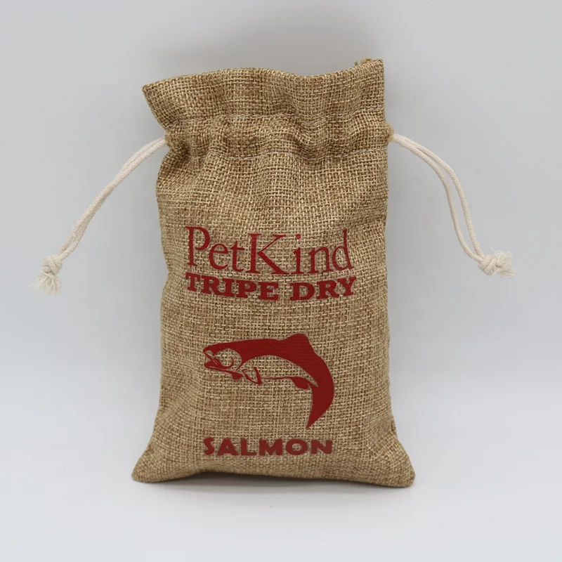 custom printed small jute hemp bags