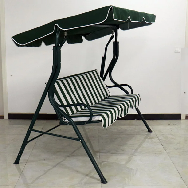 patio 3 seat garden steel hanging iron swing chair outdoor with canopy