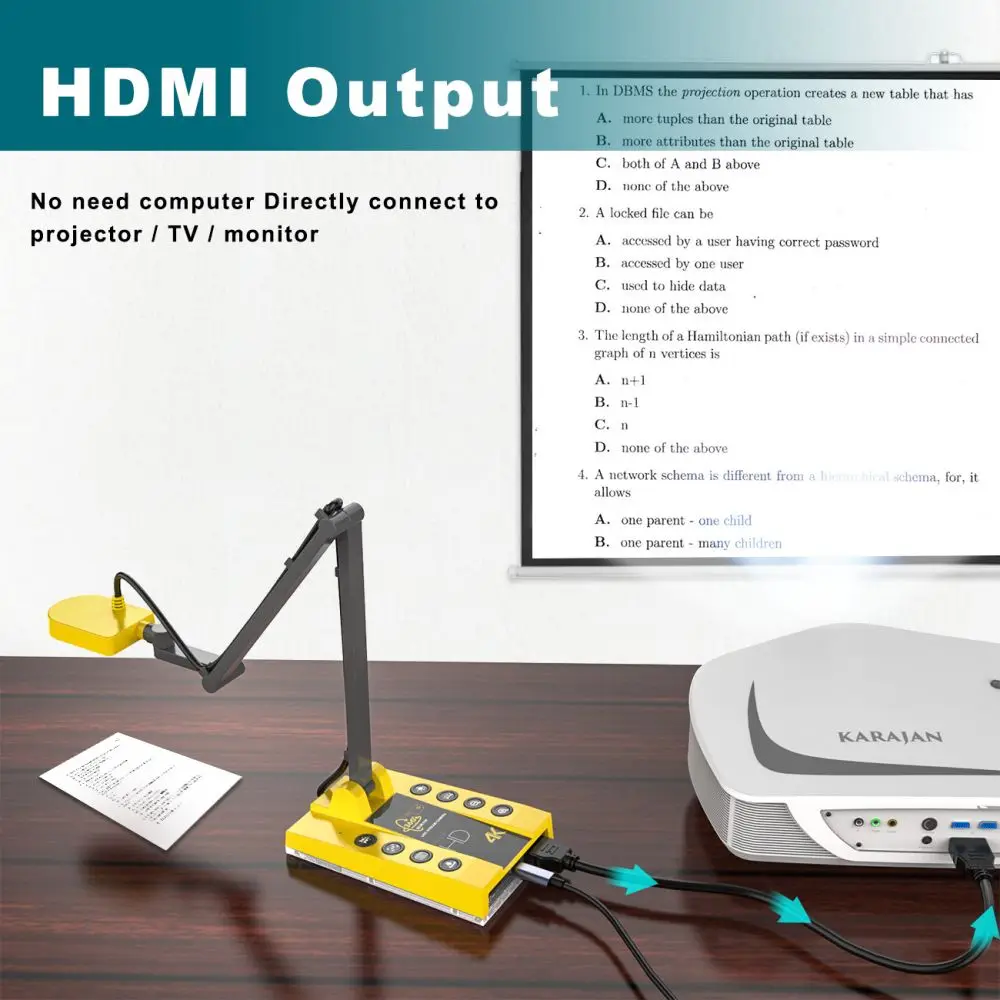 Portable Desktop Camera HDMI-compatible USB Camera Document Camera