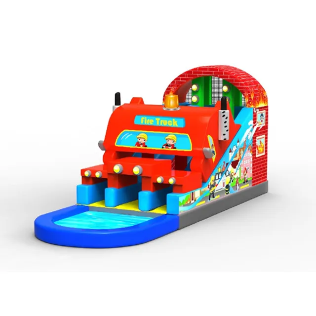 11,5x4,5x4 м надувной Пожарная Машина Слайд HS-096 пожарная машина слайд