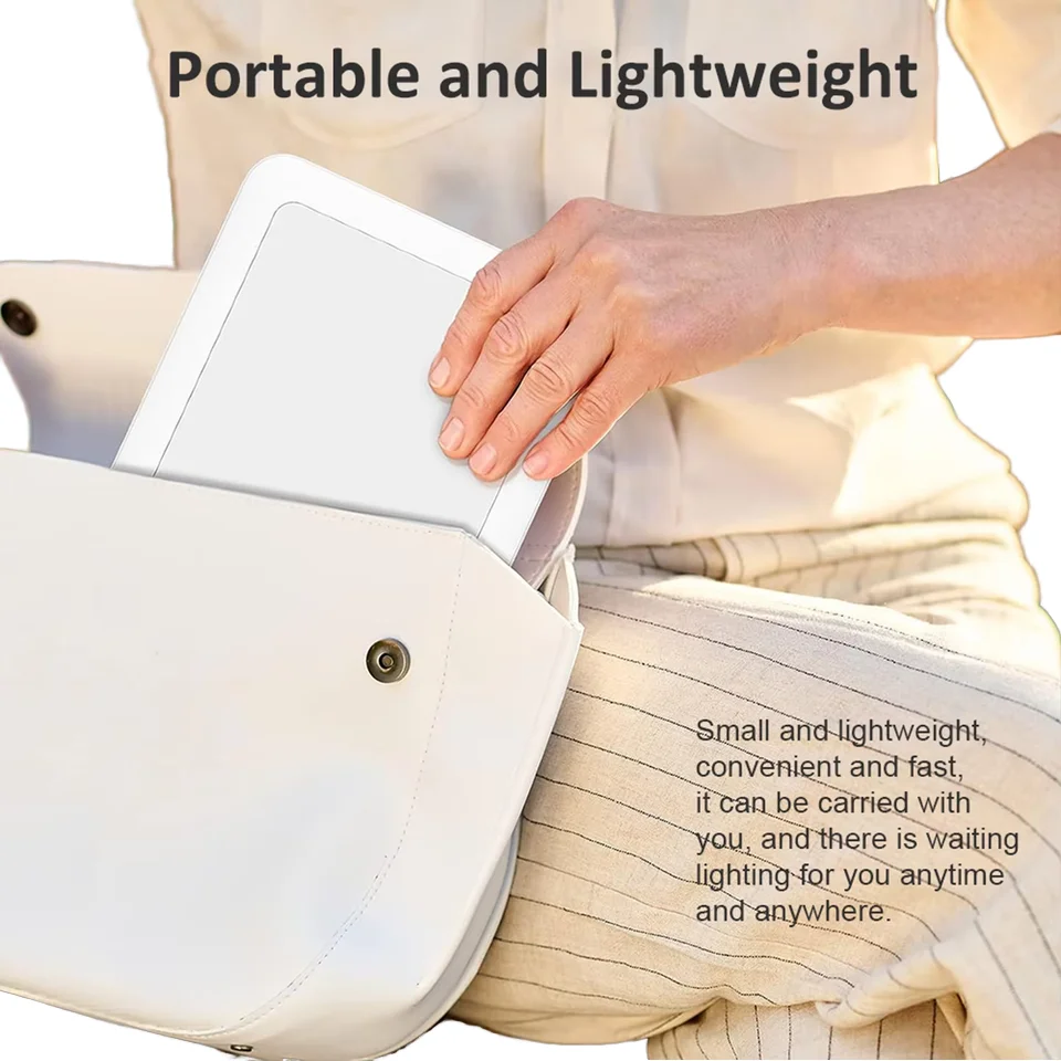 Hot Selling Modern Design LED Therapy Lamp Factory OEM/ODM Increased Energy Daylight Seasonal Sad Light Better Sleep UV Free
