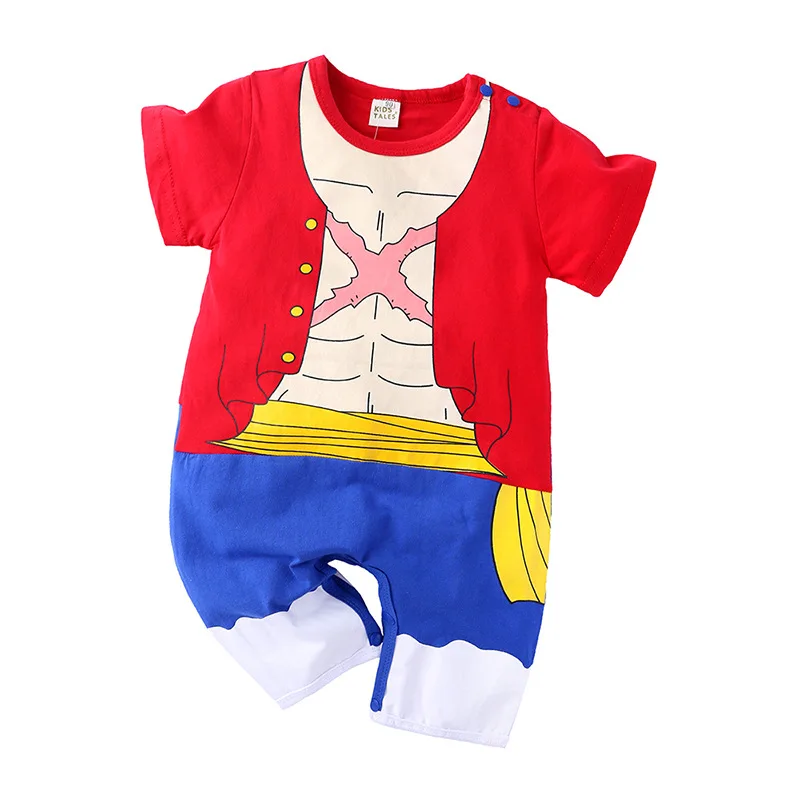 Baby Clothing Wholesale Baby Anime Cartoon Romper Summer Clothes Newborn Outing Clothes