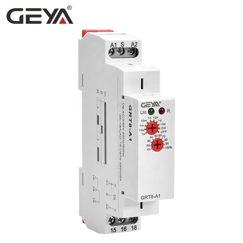  Электронное реле задержки времени GEYA GRT8-A1 AC/DC12V-240V 16 А CE CB