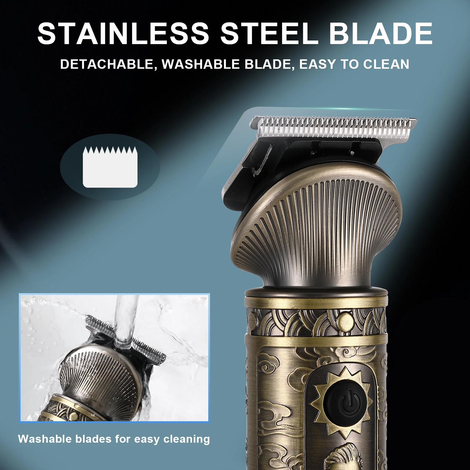 Hatteker New 2In1 Hair Clippers For Men Rechargeable Electric 0mm Hair Trimmer Haircut Machine Trimmer