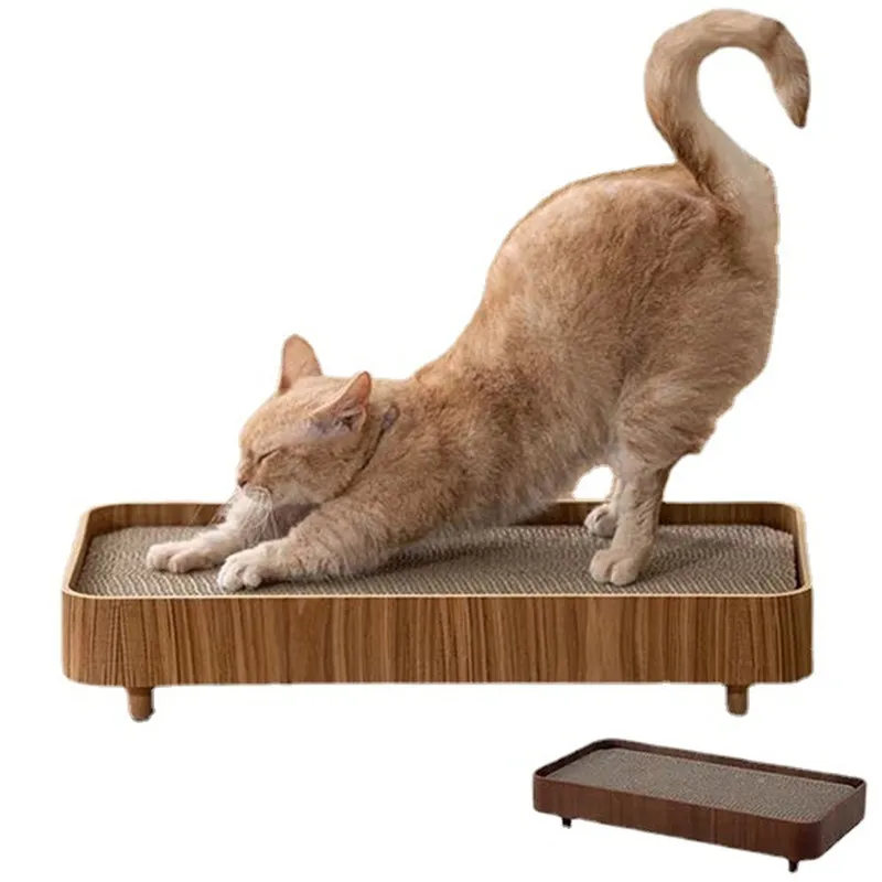 Anti-slide Wood Pet Furniture Elevated Dog Bed Cat Pet Couch Sofa Scratching Toy Board