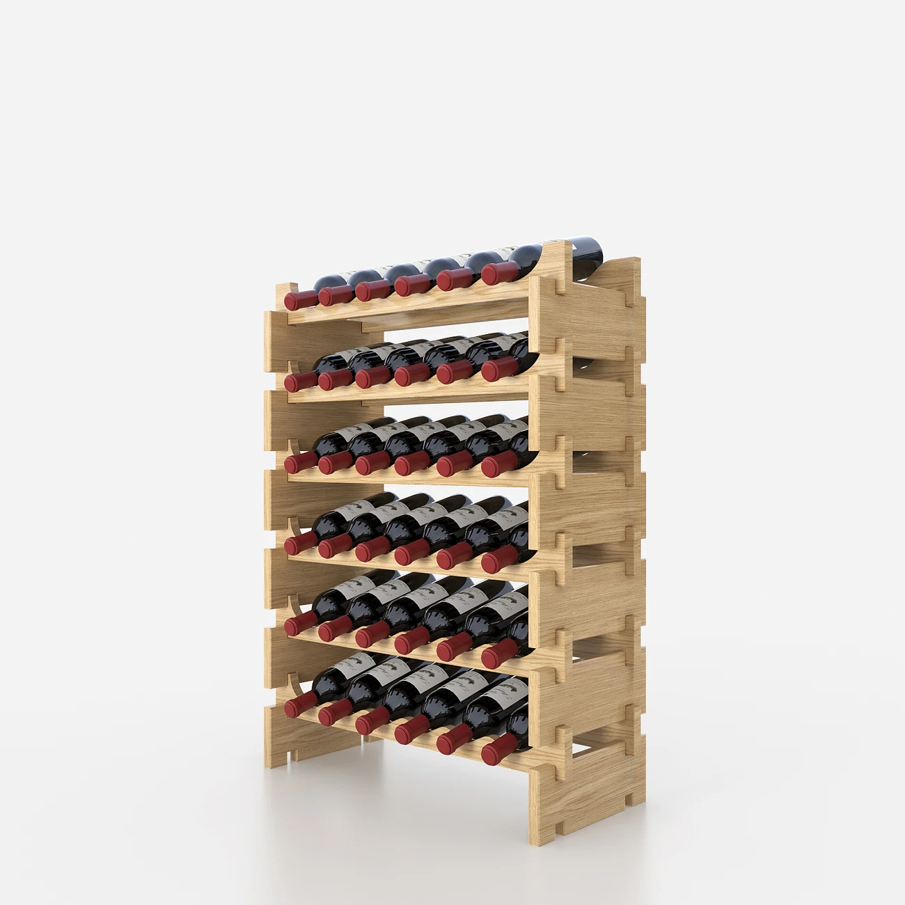 Factory Wholesale Modern Whisky Brand Store Fixtures Wooden Small Exclusive Red Wine Stacking Racks Shelves