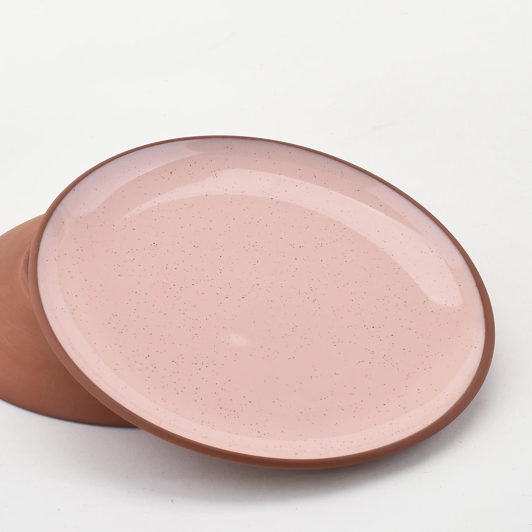  Terracotta Dinner Plates Set Of 6 9.25 Inch Dish Ceramic For Charger Salad Porcelain Serving