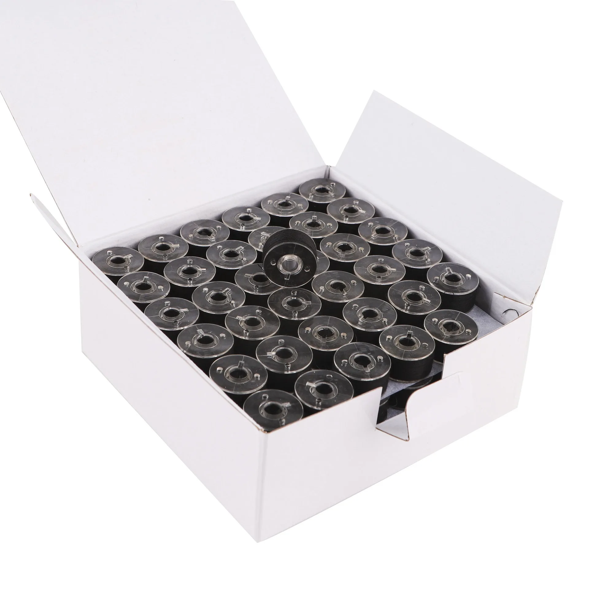 Type A Plastic Sided Pre-wound Bobbins Polyester Thread For All Embroidery Machine Thread 75d/2