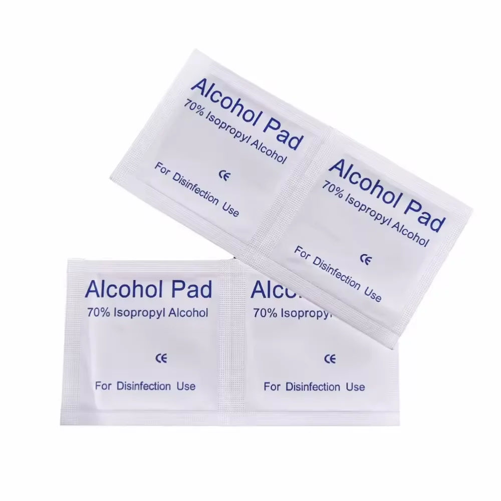 Wholesale 70% Antiseptic Prep Pads Antiseptic Clean gauze pad disinfectant wipes in Box Sterile Pads for Hotel Restaurant Home