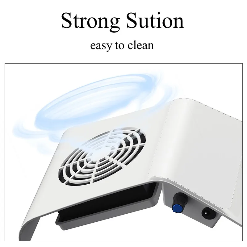 Wholesale 80W Strong Power Suction Fan Vacuum Cleaner Manicure Machine Tools Adjustable Speed Nail Dust Collector