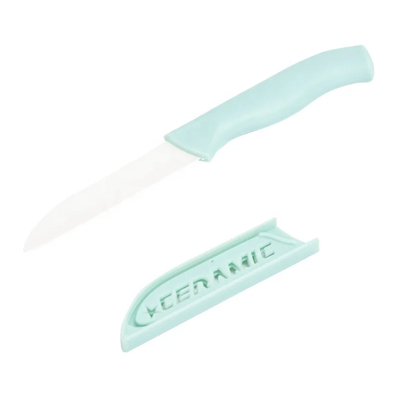 China supplier ceramic paring knife with blade cover for vegetable and fruit cutting