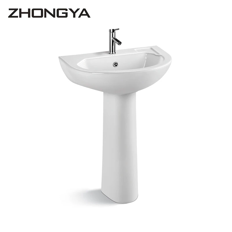 Factory direct hand wash basins ceramic pedestal basin for bathroom