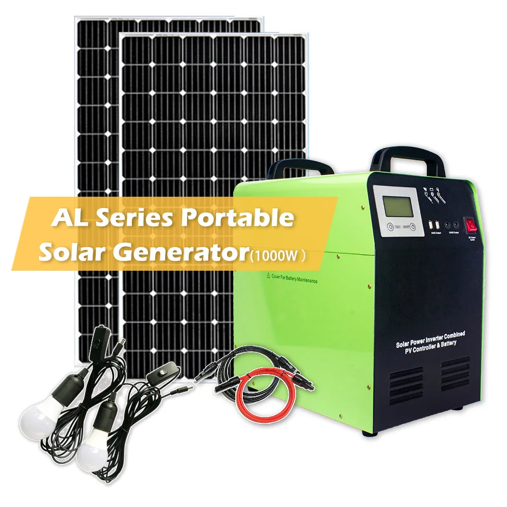 SNADI 1000W 12V 24V 110VAC 220VAC Portable solar kits for home 1000w