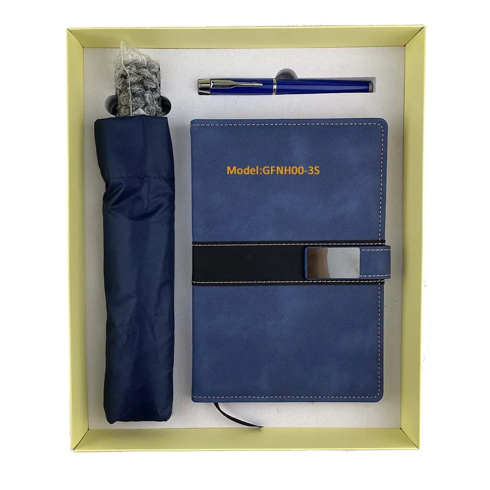 GemFully B2B lo mas vendido 2024 custom notebook manufacturer gifts of notebooks and pens with umbrellas for the rain