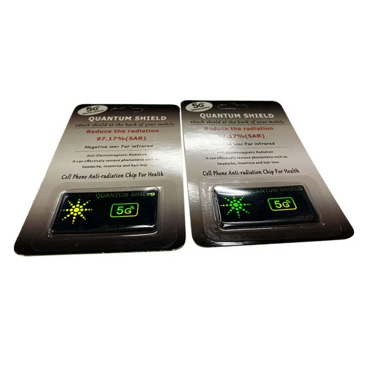 Custom Logo Negative Ions EMF Protection Mobile Phone 24K Gold Anti Radiation Sticker for Mobile Phone