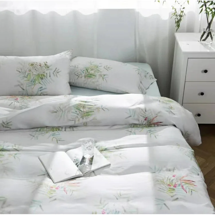 
Custom Printed 100% tencel printed bedding set sheet set 