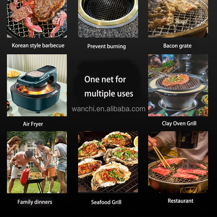 Factory sale 304 Stainless Steel Round Bbq Grill Mesh oven grill cooking bbq net barbecu wire mesh