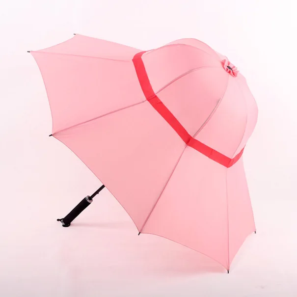 Curved Plastic Strong Windproof Special Auto Open Straight Hat Umbrella