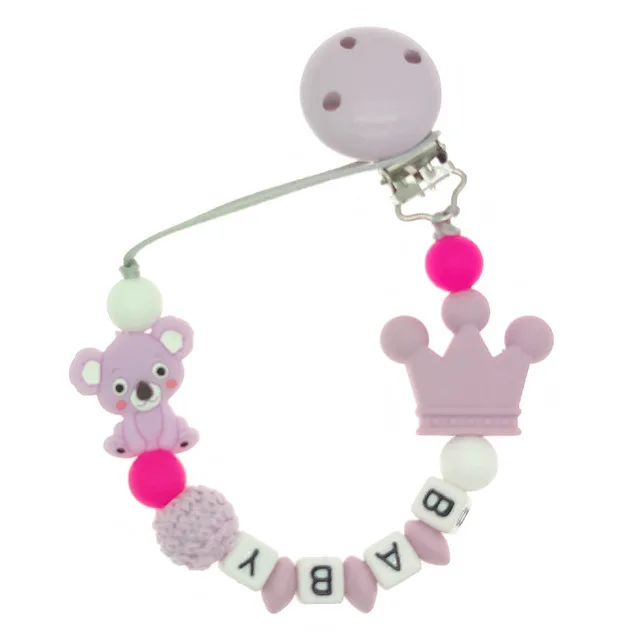 Baby Silicone Teether Toy Infant Sore Gums Pain Relieve Teething Discomfort Bpa Free Silicone Beads Customized