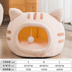 Wholesale High Quality Cute Cat Bed Warm Pet House Kitten Cave Cushion Comfort Cat House Dog Basket Tent