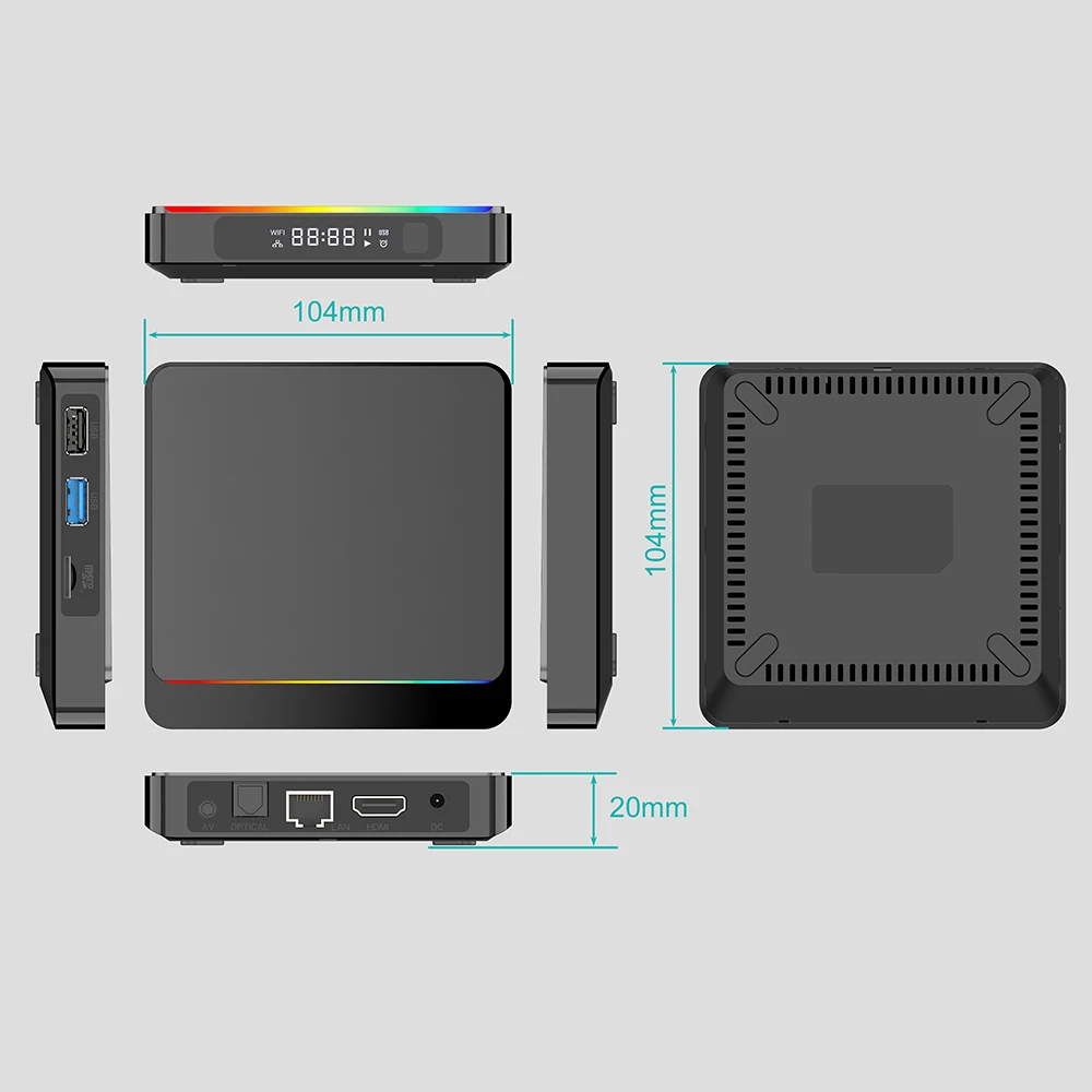  S905X4 set top box 8k video decode private casing X3 Pro 4gb/64gb android 10 2.4/5g wifi AC support AV1 codec tv for