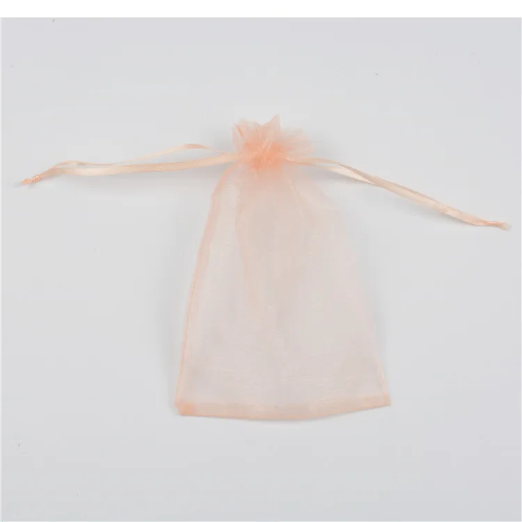 Маленькая белая хлопковая сетчатая атласная мини-сумка с логотипом на заказ, подарочная Сумка из органзы на шнурке