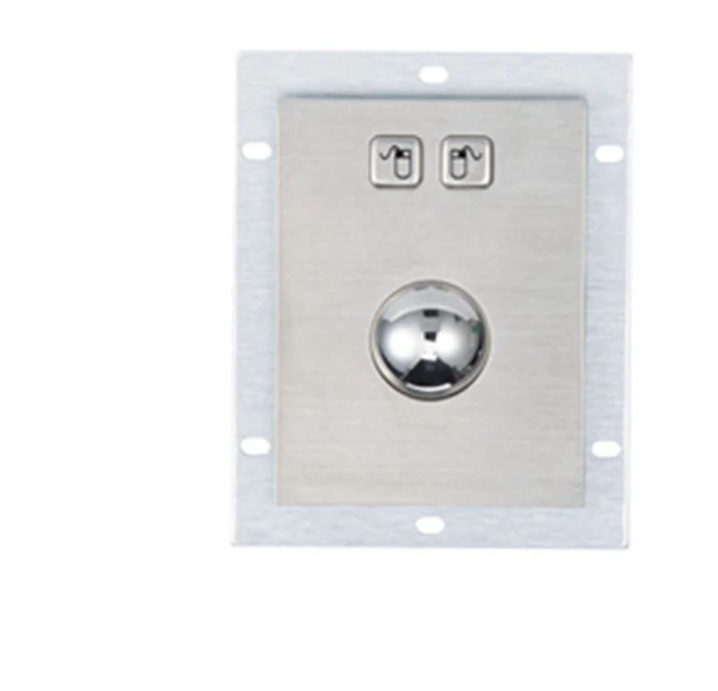 Stainless Steel Material Panel mount 38mm industrial mouse buttons Explosion-proof trackball