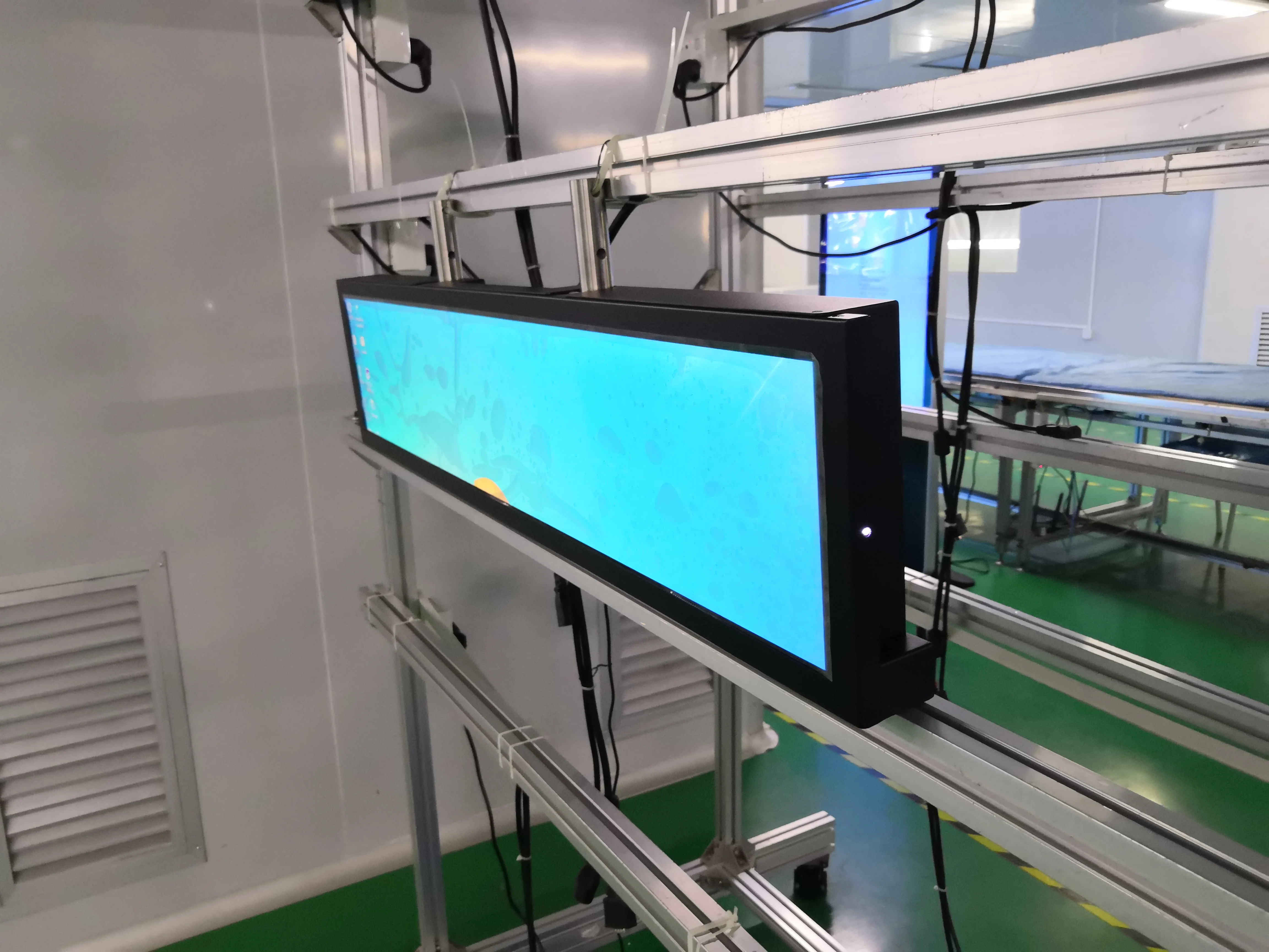Android lcd stretched bar display ultra wide monitor stretched shelf bar lcd screen advertising display
