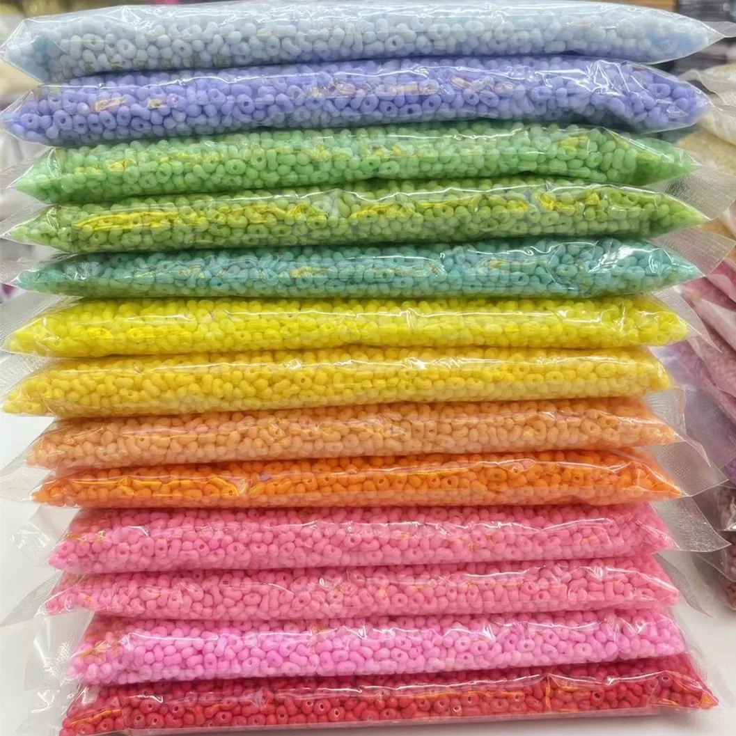 JC Wholesale 450 Grams Bag 3*6mm Glass Crystal Seed Beads for Jewelry Making Diy Bracelet Necklace Peanut