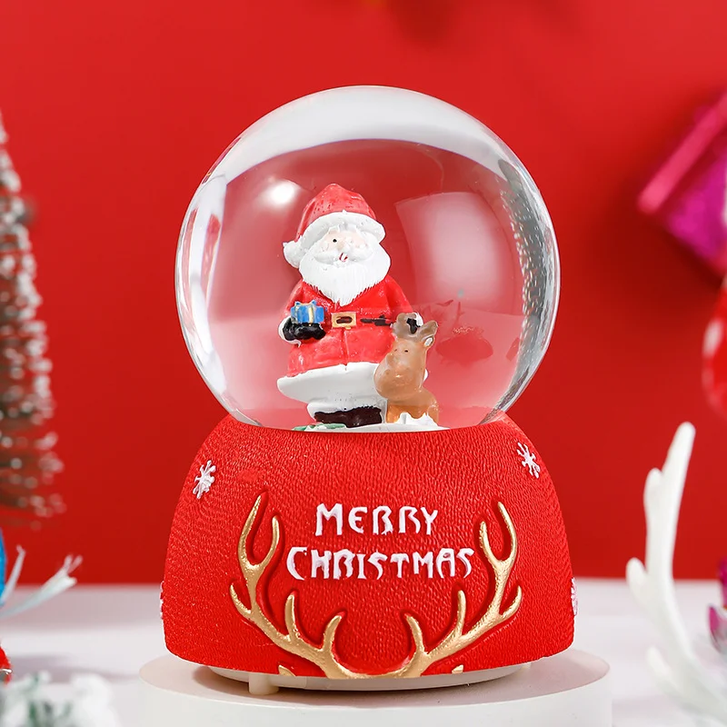 Christmas Lighted Snow Globe Luxury Ornament Snow Ball Snow Globes