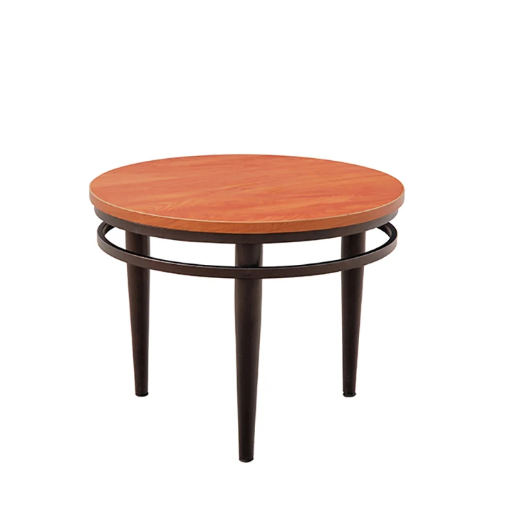 Custom Size High Density Wood Metal Leg School Library Wooden Round Table
