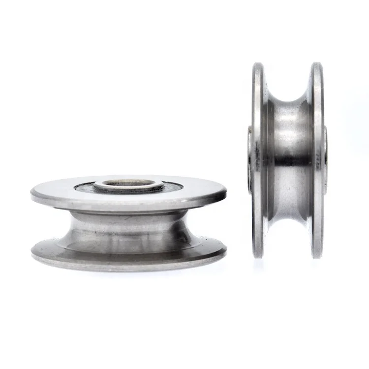 U groove steel wheel 10*40*14mm  8*40*14mm track steel guide wheel with good quality