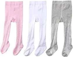 JR-843 Tights Knit Leggings Stocking High Quality Solid Color Cotton Kids Baby Girls
