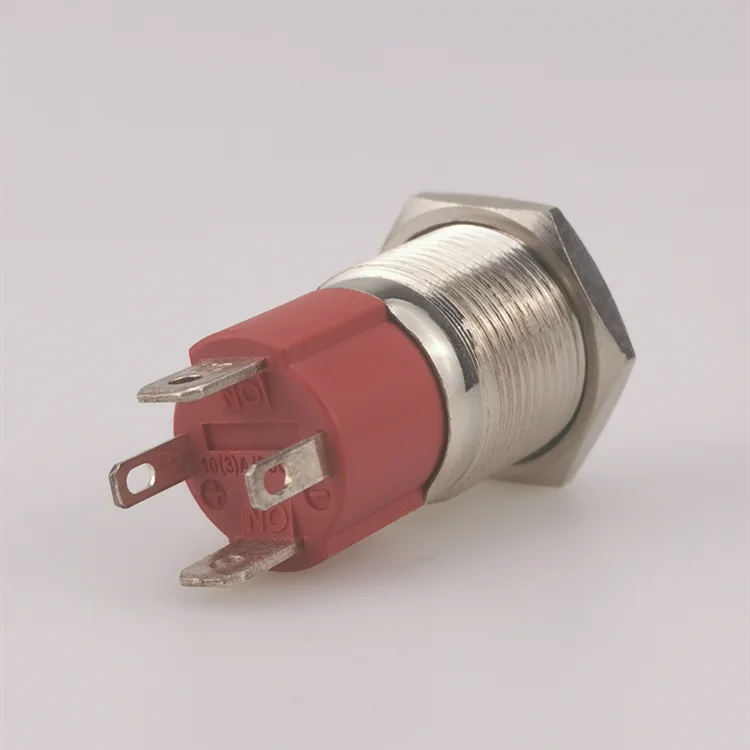 16mm high current metal waterproof momentary Power symbol switch button led car light motor lock power Push Button Start Switch