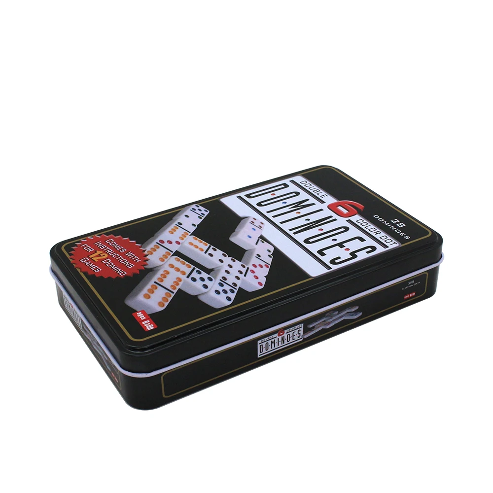 Dominoes - Coloured Dot Dominoes Game Set With plastic box