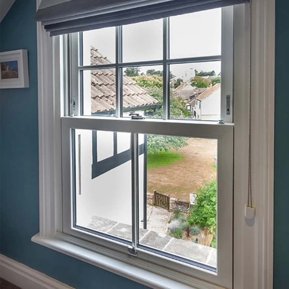 Easy Operate Vertical Sliding Aluminium Glass Sash Windows Aluminum Double Glazed Single Double Hung Window Dual Pane