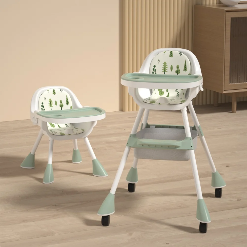 Wholesale cheap adjustable double dinner plate plastic camping chair baby feeding chair for boys and girls