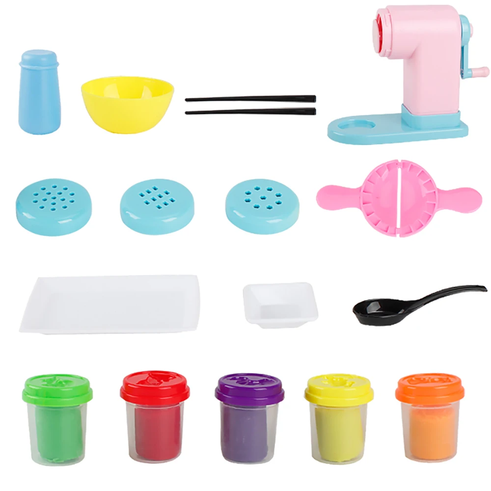 
Playdough Light Color Clay Noodle Maker Cooking Boiler Plasticine Mold Set Toy For Kids 