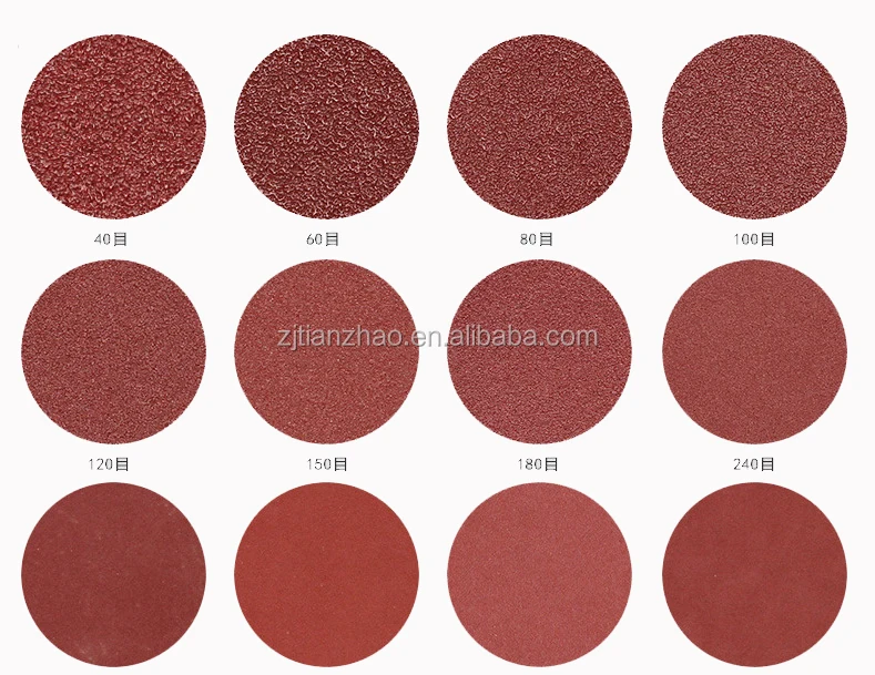 red aluminum oxide hook&loop discs toa abrasive paper hook and loop disc